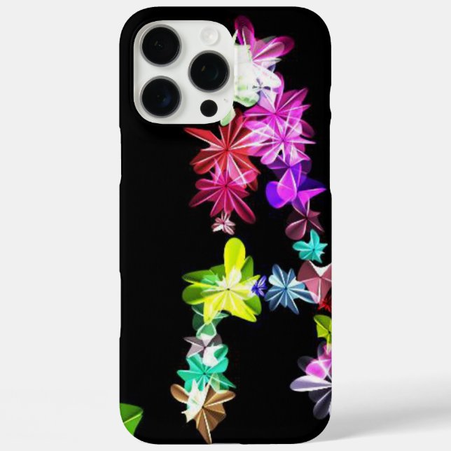 Floral Letter A Art Print Case-Mate iPhone Case (Back)