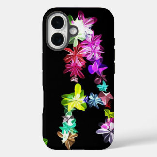 Floral Letter A Art Print iPhone 16 Case