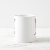 Floral Letter N Initial - Pink and Ivory Bouquet Coffee Mug (Center)