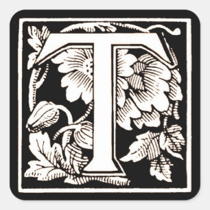 Floral Letter ‘T’ - Sticker