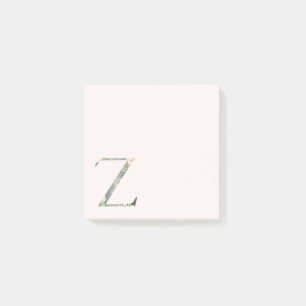 Floral Letter "Z" Monogram Notes