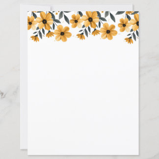floral letterhead  