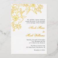 Floral Letterpress Style Wedding