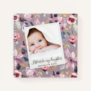 Floral Letters for My Daughter Keepsake Notebook