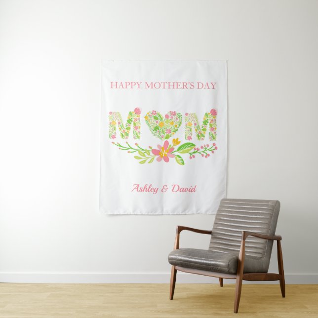 Floral Letters Tapestry (In Situ)
