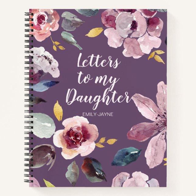 Floral Letters to My Daughter Keepsake Journal (Front)