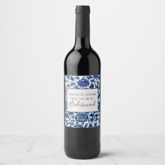 Floral Life Bridesmaid Wine Label