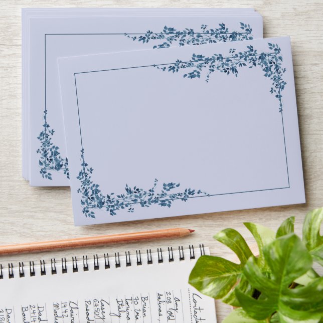 floral light blue contrast envelope (Stacked)