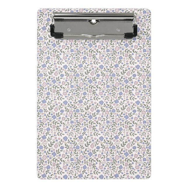 Floral Light Pink Mini Clipboard (Front)