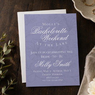 Floral Lilac Bachelorette Itinerary Invitation