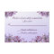 Floral Lilac Flowers RSVP Wedding
