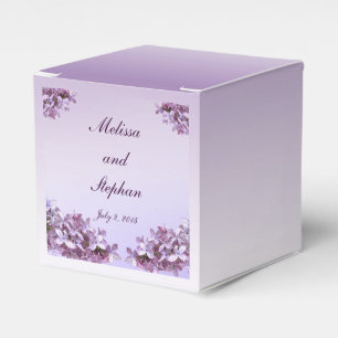 Floral Lilac Flowers Wedding Favour Box