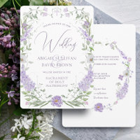Floral Lilac Lavender Frame Catholic Wedding