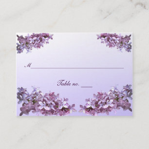 Floral Lilac Wedding Escort Card