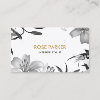Floral Lilies Business Card