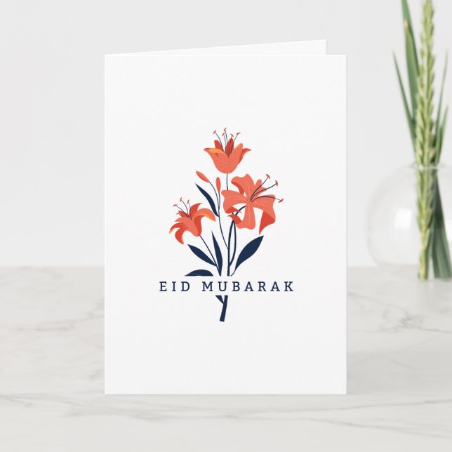 Floral Lily Eid | Birthday | Mother's Day etc. Card (Front)