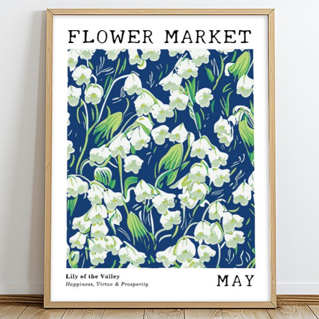 Floral Lily of the Valley May Birth Flower Market Poster (Creator Uploaded)