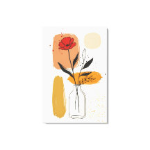 Floral line art wall Decor Canvas Art 