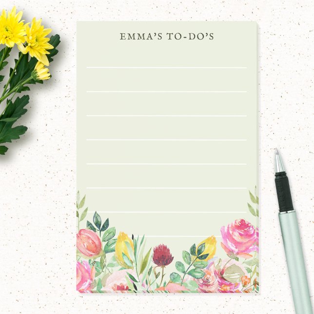 Floral Lined Personalised To Do List Notes (Creator Uploaded)