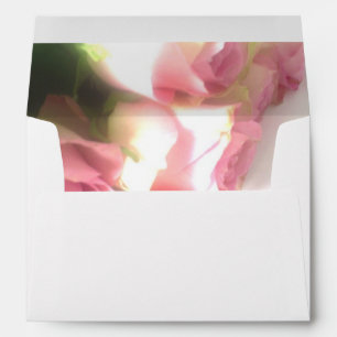 Floral liner envelopes Pink roses flower photo