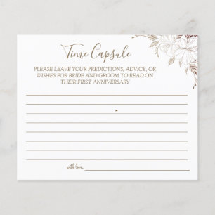 Floral Lines Time Capsule wedding anniversary card