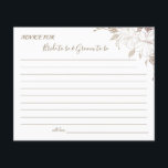 Floral Lines Wedding Advice Card Shower<br><div class="desc">Add your information and for further customisation,  click the link "click to customise further".
~ Check collection for matching games,  invitation,  signs,  and more ~</div>