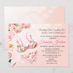 Floral Lingerie Bridal Shower Invitation