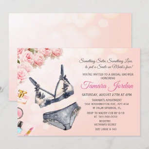 Floral Lingerie Bridal Shower Invitation