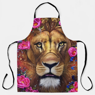 Floral Lion Head Apron