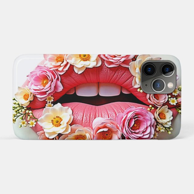 Floral Lips Artistry Case-Mate iPhone Case (Back (Horizontal))