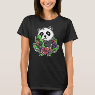 Floral Little Bear Panda Cute Animal For Women Be T-Shirt