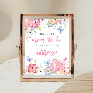 Floral Little Butterfly Envelope Station Sign