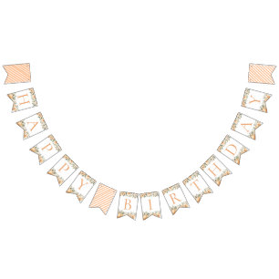 Floral Little Pumpkin Birthday Banner