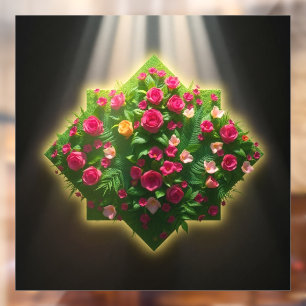 Floral Living Wall Digital Art Window Cling