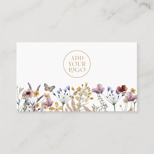 Floral Logo Business Card (Front)