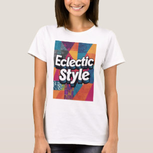 Floral Logo Eclectic Style Flower Design T-Shirt