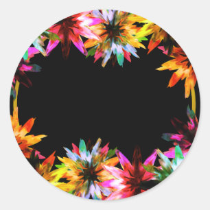 Floral Lotus Flower Watercolor Bridal Shower Classic Round Sticker