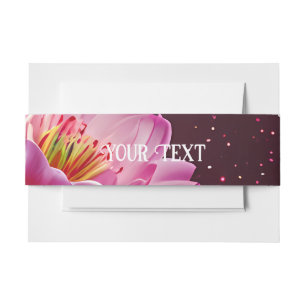 Floral Lotus Wedding Suite Starry Night Romance Invitation Belly Band