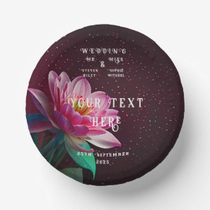 Floral Lotus Wedding Suite   Starry Night Romance Paper Plate