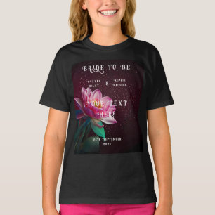 Floral Lotus Wedding Suite Starry Night Romance T-Shirt