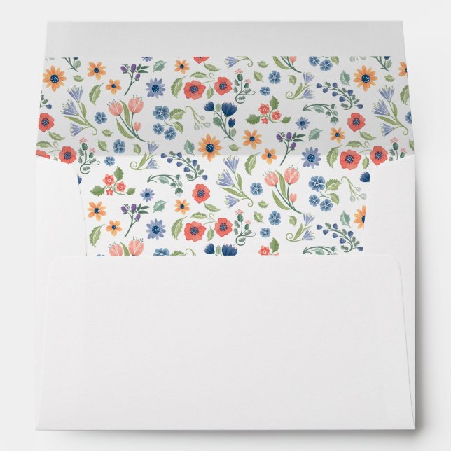 Floral love custom envelope (Back (Bottom))