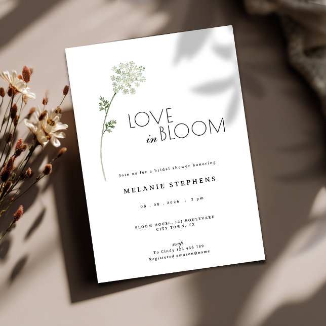 Floral Love in Bloom Floral Bridal Shower Invitation (floral bridal shower invitation)