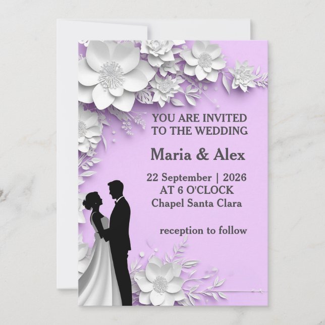 ✨ Floral Love Invite For Wedding Guests ✨ (Front)