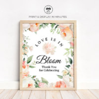 Floral Love is In Bloom - Thank You Sign