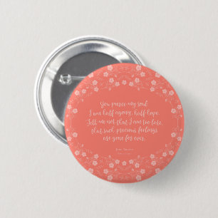 Floral Love Letter Quote Persuasion Jane Austen 6 Cm Round Badge