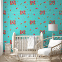 Floral Love Lettering - Seamless Pattern 5