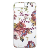 Floral Love Live Laugh iPhone Case