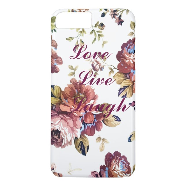 Floral Love Live Laugh iPhone Case (Back)