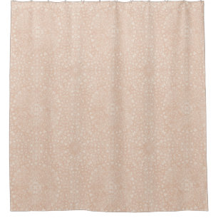 Floral love mandala clay pink shower curtain