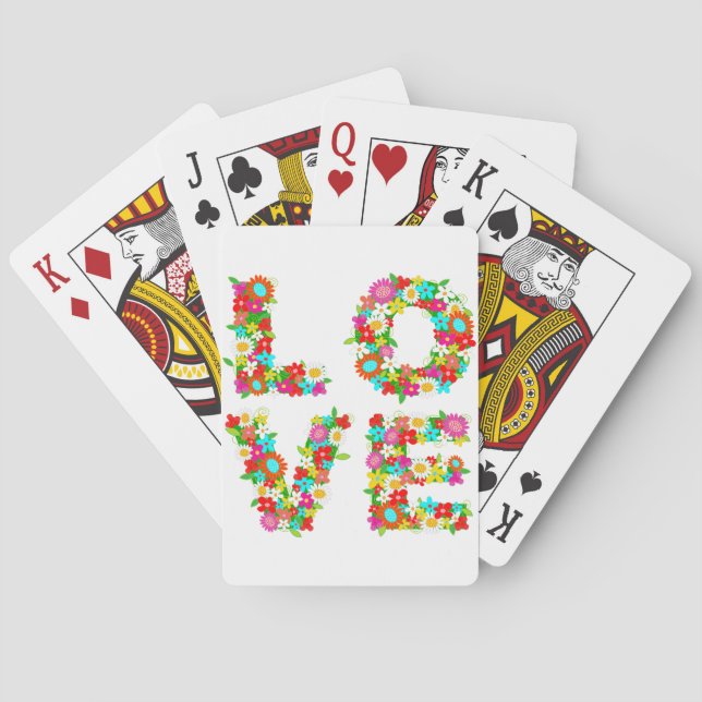 floral love playing cards (Back)